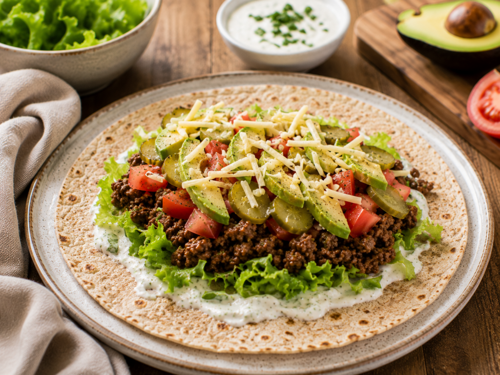 Mexická tortilla s hovädzím mäsom